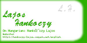 lajos hankoczy business card